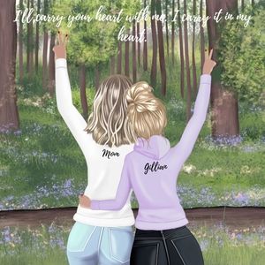 Mom & Daughter Best Friends Custom Portraits